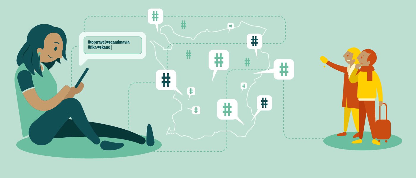 Hashtags. Illustration.